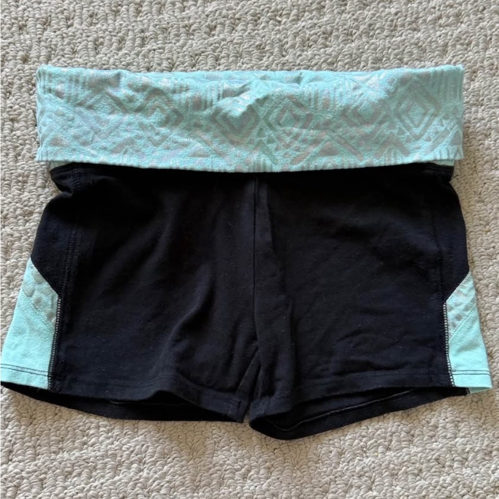 Victoria's Secret Black and Mint High Waist Shorts